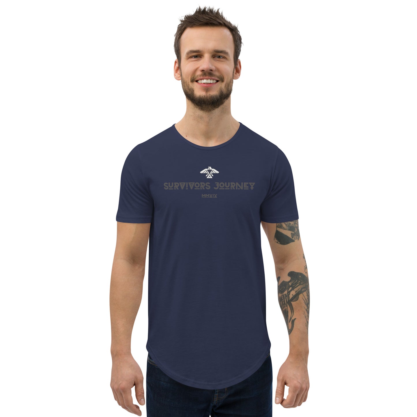 S.J. Logo Men's Curved Hem T-Shirt