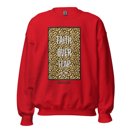 Faith Over Fear Cheetah Print Sweatshirt (Multiple Colors)