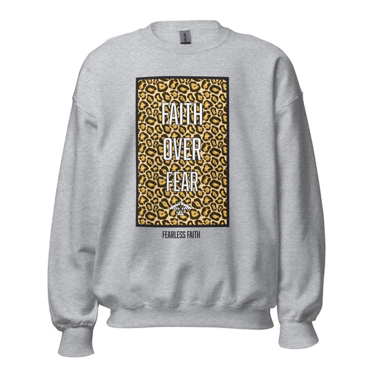 Faith Over Fear Cheetah Print Sweatshirt (Multiple Colors)