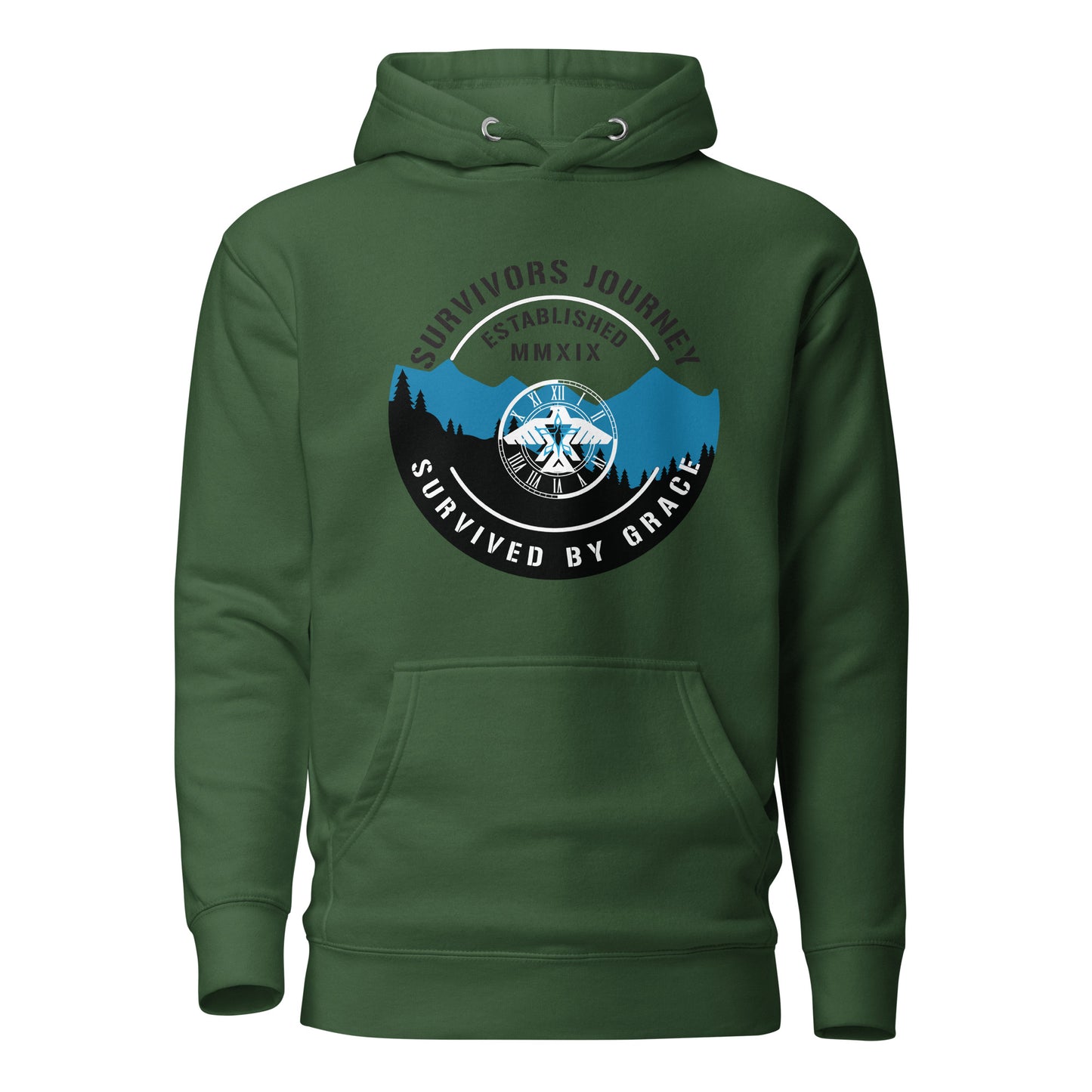 Survived By Grace Mountain View Hoodie