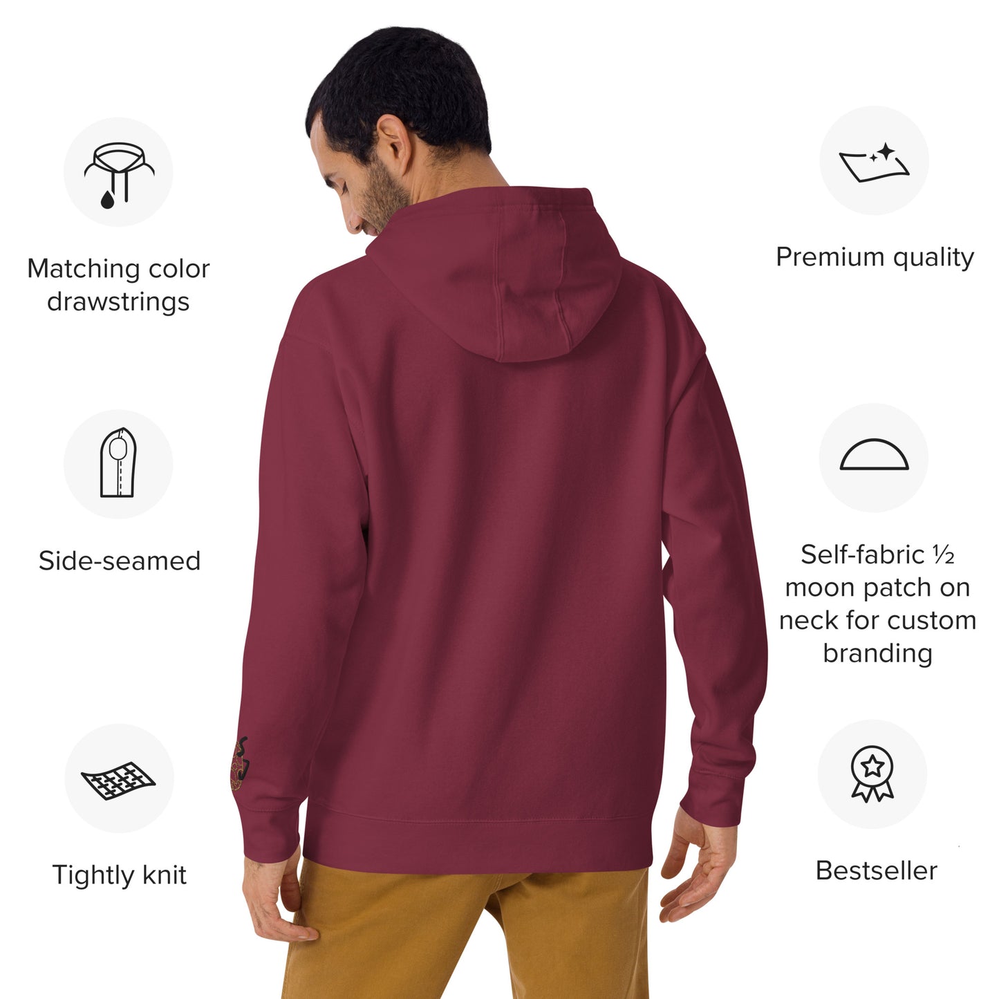 S.J. Logo Hoodie (Maroon/Old Gold/Black)