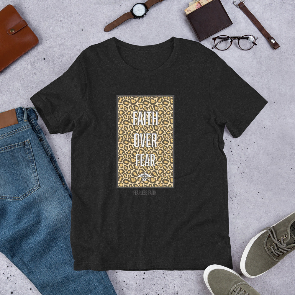 Faith Over Fear Cheetah Print T-Shirt (Multiple Colors)