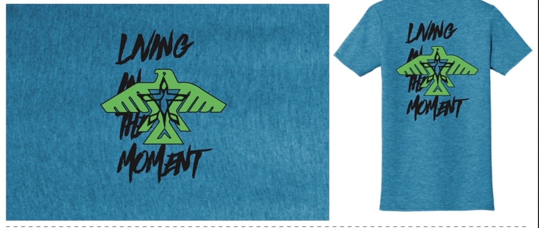 Living in the Moment Shirt (Sapphire Blue/Lime Green)