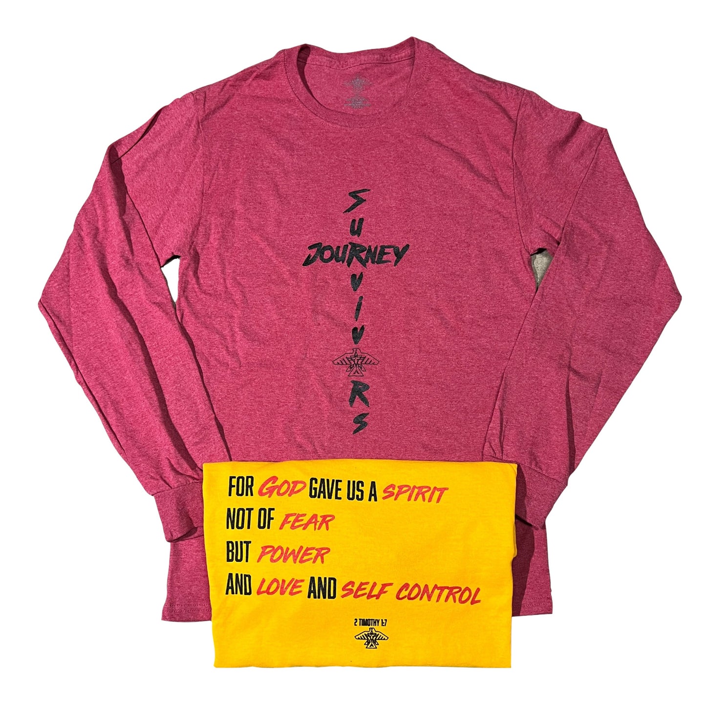 God, Power, Love, Self Control Long Sleeve Shirt ( Multiple Colors)