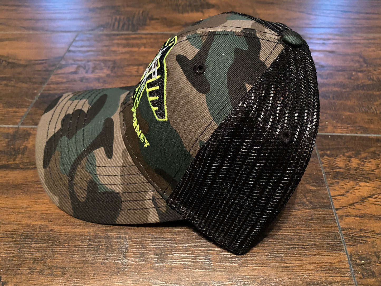 S.J. Trucker Hat (Camo/ Neon Yellow)