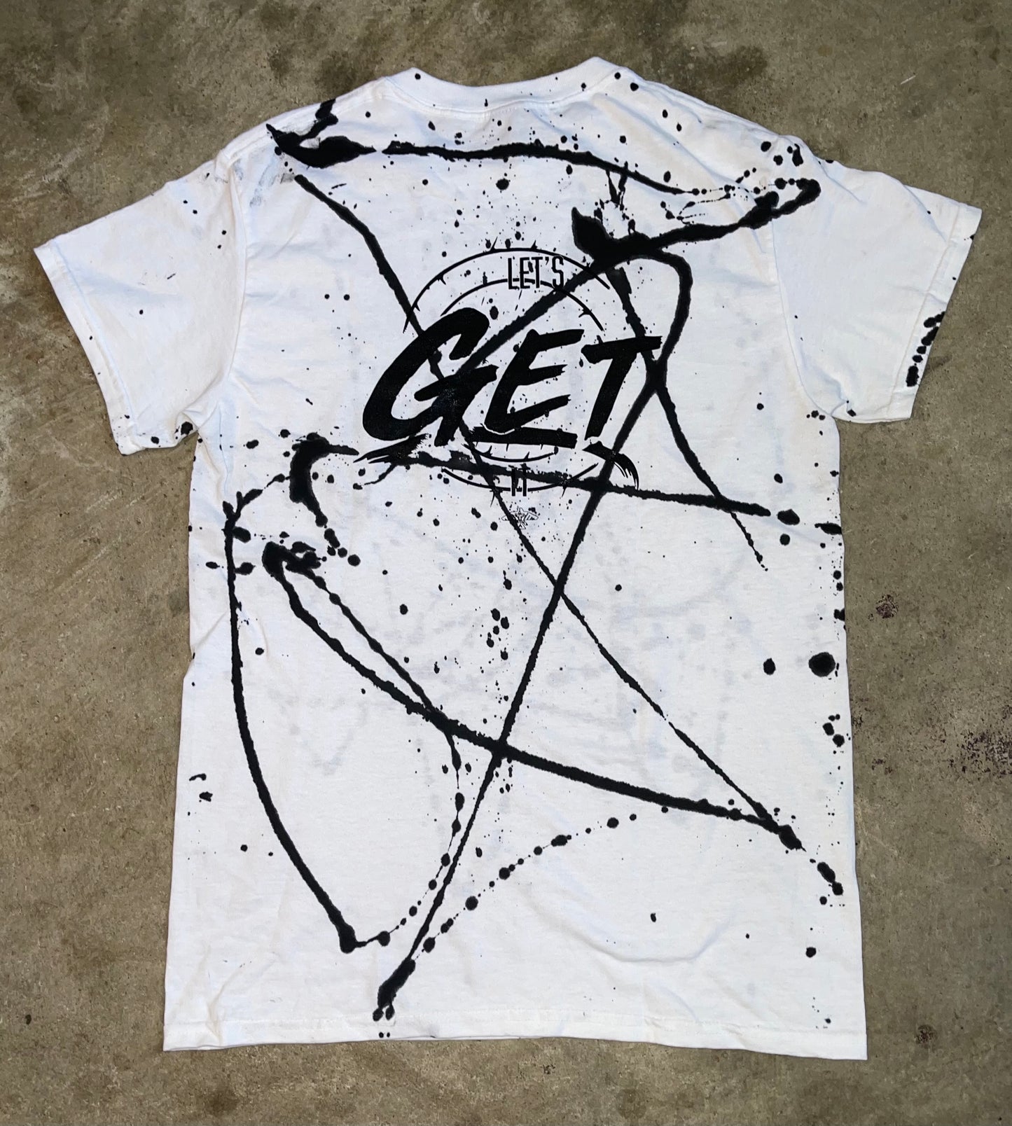 Let's Get It Paint Splatter T-Shirt (White)