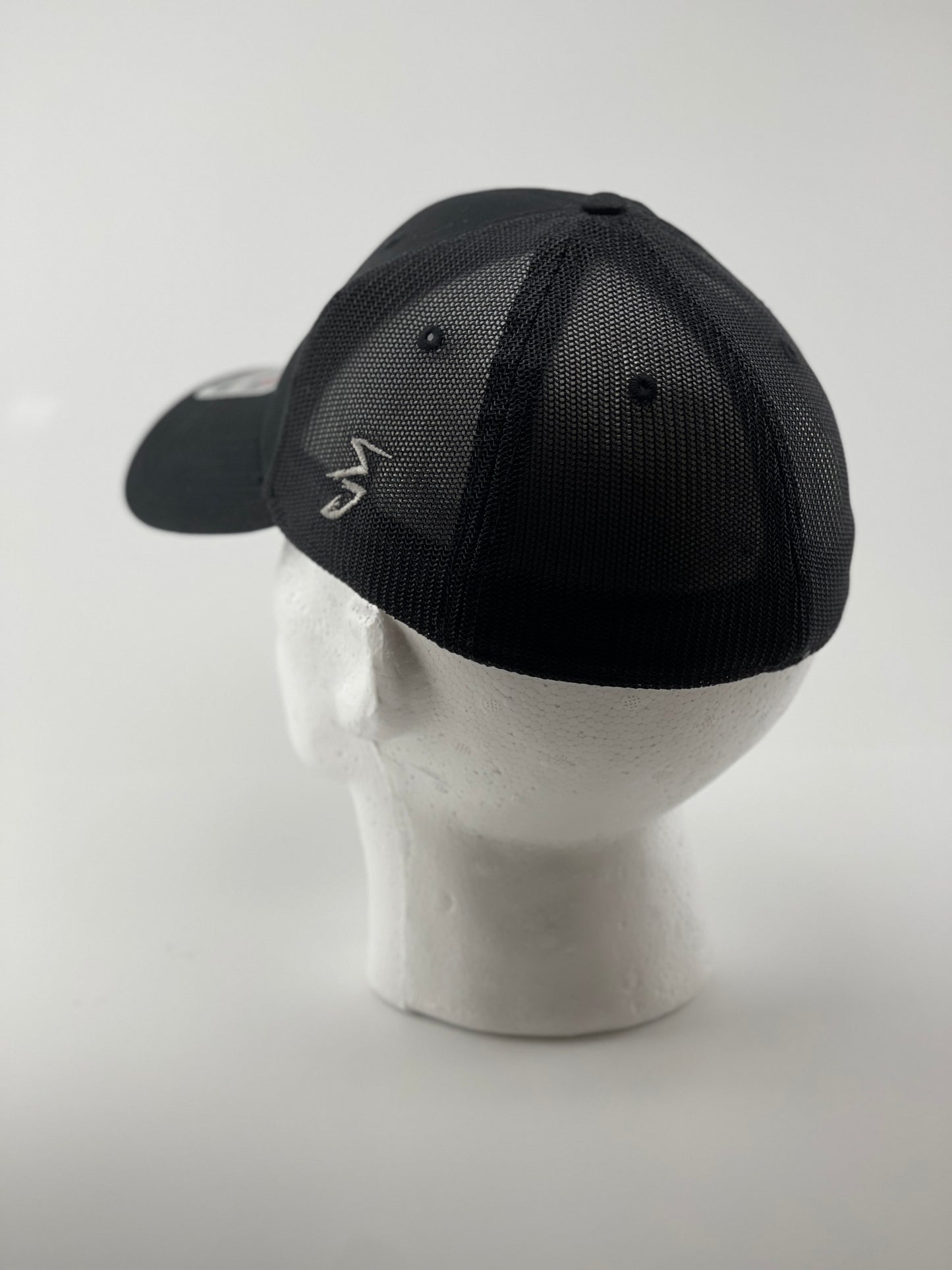 S.J. Logo Hat (Flexfit) Black/Metallic Grey/White